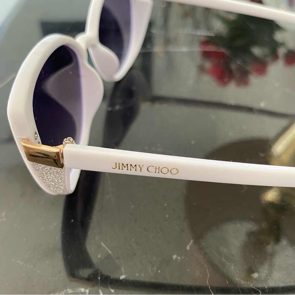 NWOT Copy Jimmy Choo sunglasses.Beautiful White,gold and silver color.